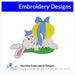 Bunny with Bow Embroidery Design Easter Egg Instant Download  - Multiple Sizes - 8 Formats - ThreadArt - Threadart.com