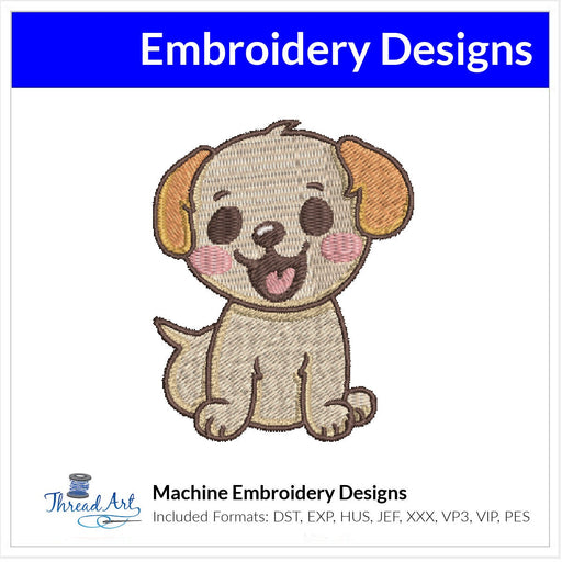 Labrador Puppy Embroidery Design  Instant Download  - Multiple Sizes - 8 Formats - ThreadArt - Threadart.com