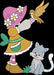 Spring Girl with Kitten Embroidery Design Instant Download Cute - 3 Sizes - 8 Formats - ThreadArt - Threadart.com