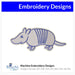 Cute Armadillo Embroidery Design Instant Download Cute Animal - 3 Sizes - 8 Formats - ThreadArt - Threadart.com