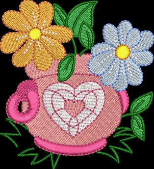 Spring Flowers Garden Life Embroidery Design Instant Download  - Multiple Sizes - 8 Formats - ThreadArt - Threadart.com