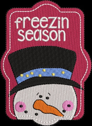 Freezin Season Snowman Embroidery Design Instant Download  - Multiple Sizes - 8 Formats - ThreadArt - Threadart.com