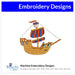 Pirate Toy Ship Embroidery Design Instant Download  - Multiple Sizes - 8 Formats - ThreadArt - Threadart.com