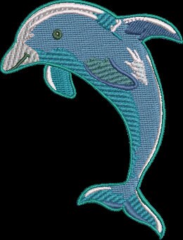 Dolphin Sea Ocean Embroidery Design Instant Download  - Multiple Sizes - 8 Formats - ThreadArt - Threadart.com