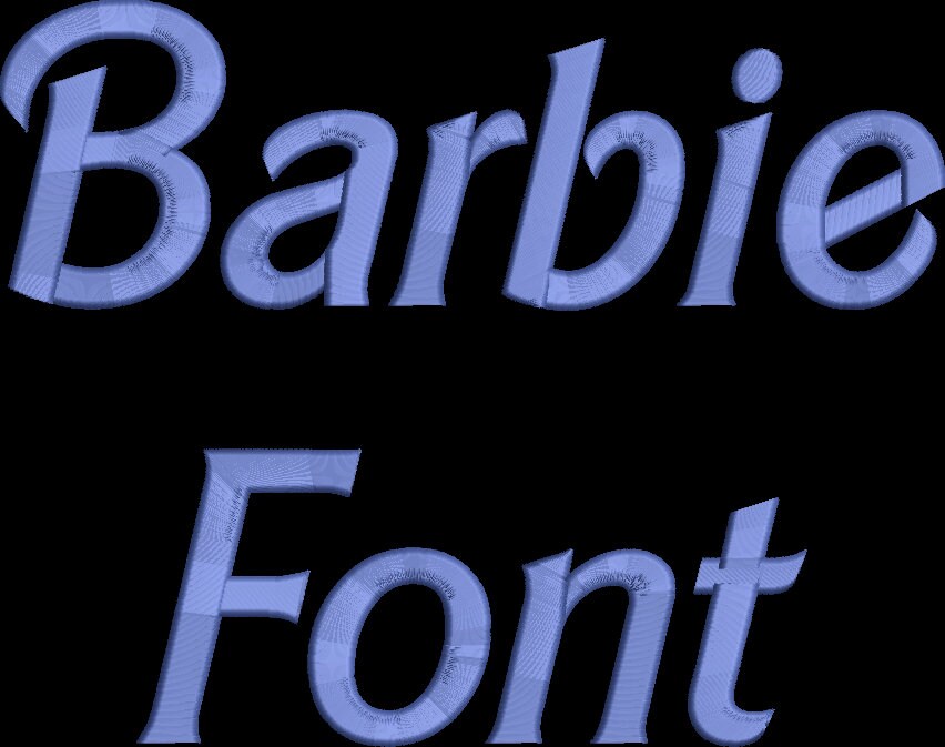 Barbie Font Machine Embroidery Design Set -  1" Fun Alphabet Letters BX Font - Download 9 Formats - Threadart.com