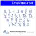 Loveletters Font Machine Embroidery Design Set - Alphabet Letters BX Font - Download 9 Formats and 3 Sizes - Threadart.com