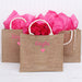 Embroidered Jute Burlap Gift Bags For With Heart and Name - Threadart.com