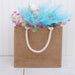 Jute Tote Bag - Medium Size 14.5x13x7 - Fine Burlap Tote Bag - Threadart.com