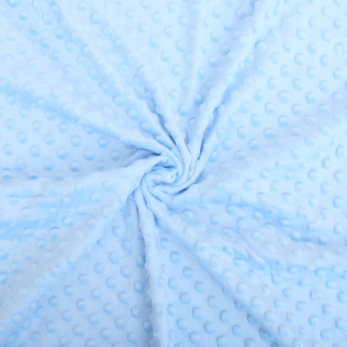 Minky Blanket - Light Blue Minky Dots - Baby Blanket Size 28" x 38" - Threadart.com