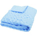 Minky Blanket - Light Blue Minky Dots - Baby Blanket Size 28" x 38" - Threadart.com