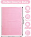 Minky Blanket - Light Pink Minky Dots - Baby Blanket Size 28" x 38" - Threadart.com