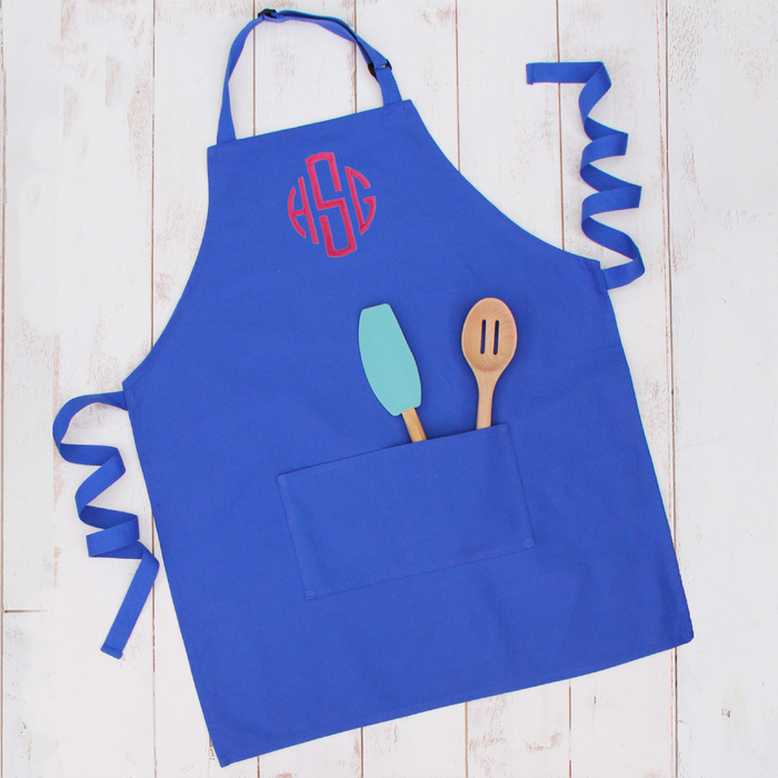 Monogrammed Canvas Apron - Embroidered Monogram - Threadart.com