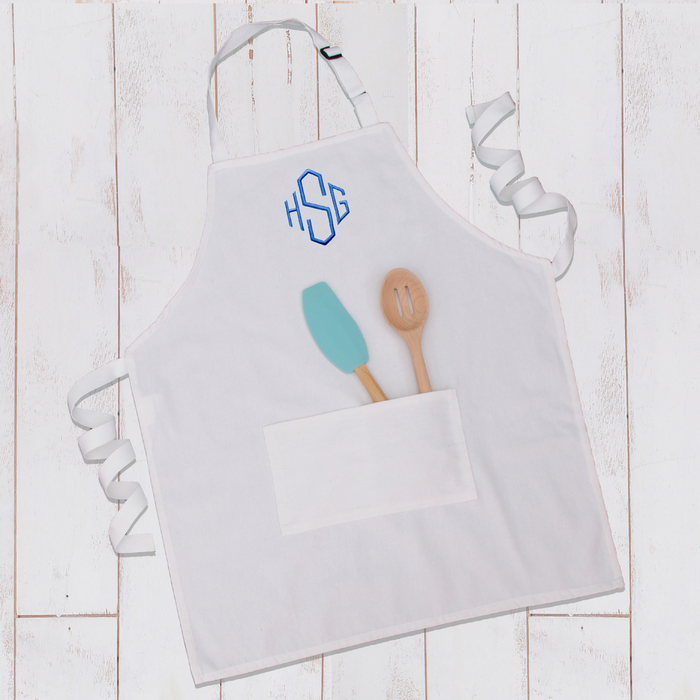 Monogrammed Canvas Apron - Embroidered Monogram - Threadart.com