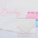 Personalized Baby Blanket - Soft Minky Blanket - White, Blue and Pink - Threadart.com