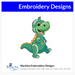 Cute Walking Dinosaur Embroidery Design Instant Download  - 3 Sizes - 8 Formats - ThreadArt - Threadart.com