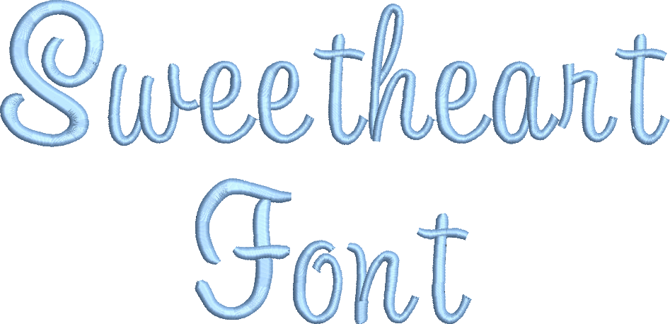 SweetHeart Font Machine Embroidery Design Set -  Script Cursive Alphabet Letters BX Font - Download 9 Formats and 3 Sizes - Threadart.com