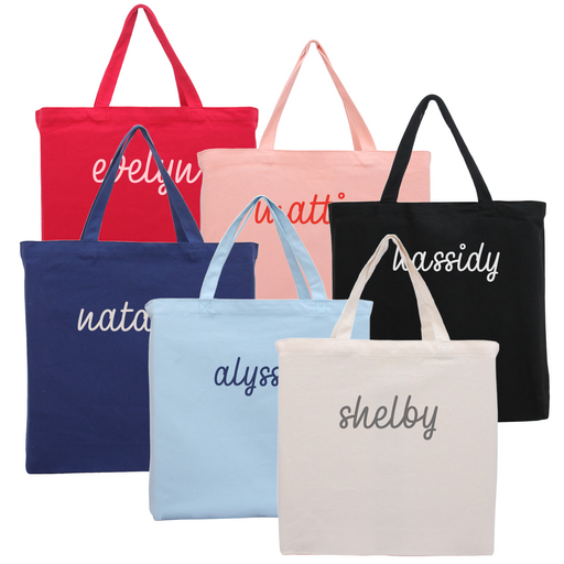 Personalized Canvas Tote Bags - Custom Name or Word - Threadart.com