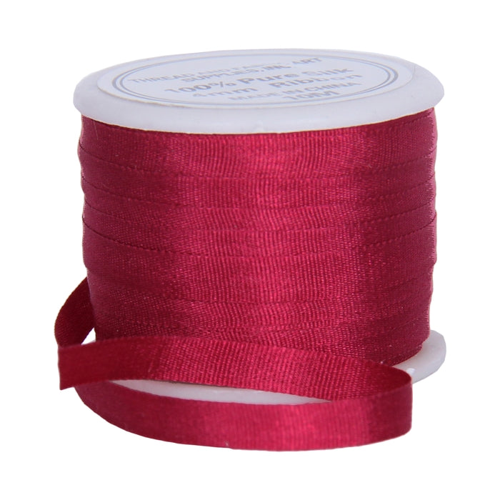 Red Silk Ribbon - 2mm For Embroidery - 10 Meters Pure Silk 100% —