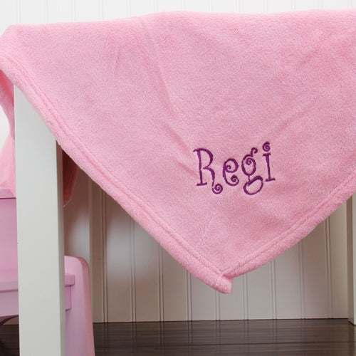 Super Soft Plush Fleece Blankets - By Threadart - Light Pink - 11 Colors  available