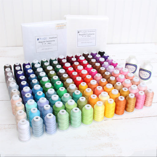 63 Colors 100% Polyester Machine Embroidery Thread 550Yd with Thread Nets -  Comp