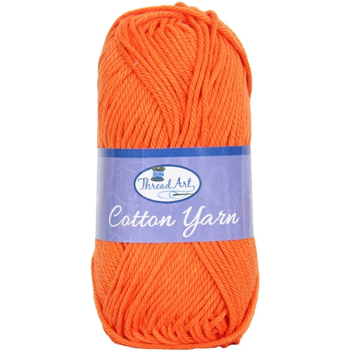 Threadart Crochet 100% Pure Cotton Yarn Set | Rainbow Colors | Pack of 6  Skeins Each 50 grams | Worsted Medium #4 Yarn | 85 yds per Skein