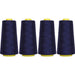 Four Cone Set of Polyester Serger Thread - Navy 234 - 2750 Yards Each - Threadart.com