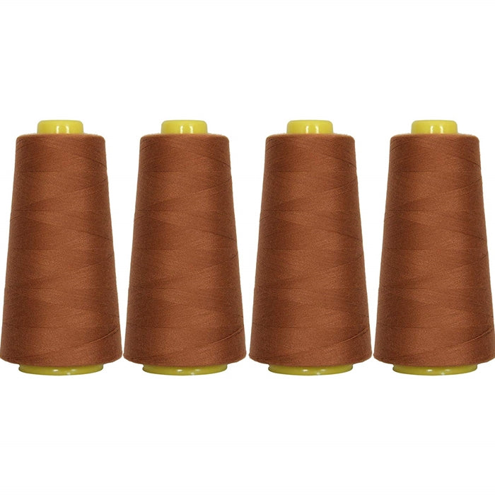 Four Cone Set of Polyester Serger Thread - Toast 403 - 2750 Yards Each - Threadart.com