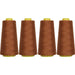 Four Cone Set of Polyester Serger Thread - Toast 403 - 2750 Yards Each - Threadart.com