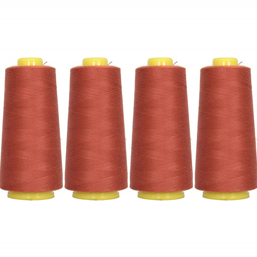 Four Cone Set of Polyester Serger Thread - Terra Cotta 171 - 2750 Yards Each - Threadart.com