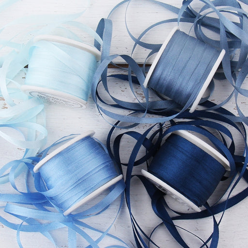 4mm Silk Ribbon Set - Blue Shades - Four Spool Collection —