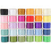 2mm Silk Ribbon -30 Spool Set -11 Yds Per Spool - Threadart.com