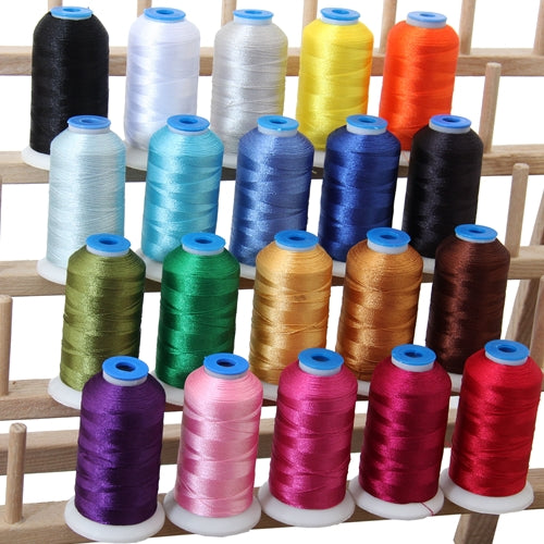 Neon Machine Embroidery Thread - 6 Cone Set Kit - Sewing Polyester