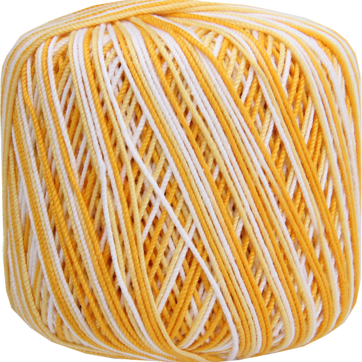 Multicolor Cotton Crochet Thread - Size 10 - Variegated Denim Blues - —