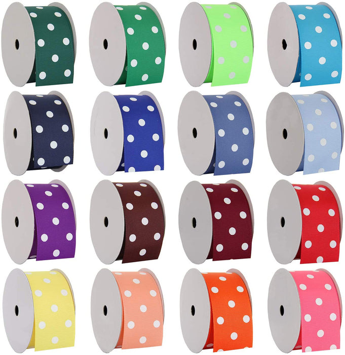 Grosgrain Dots Ribbon 1 1/2" - 5 Yards - Purple - Threadart.com