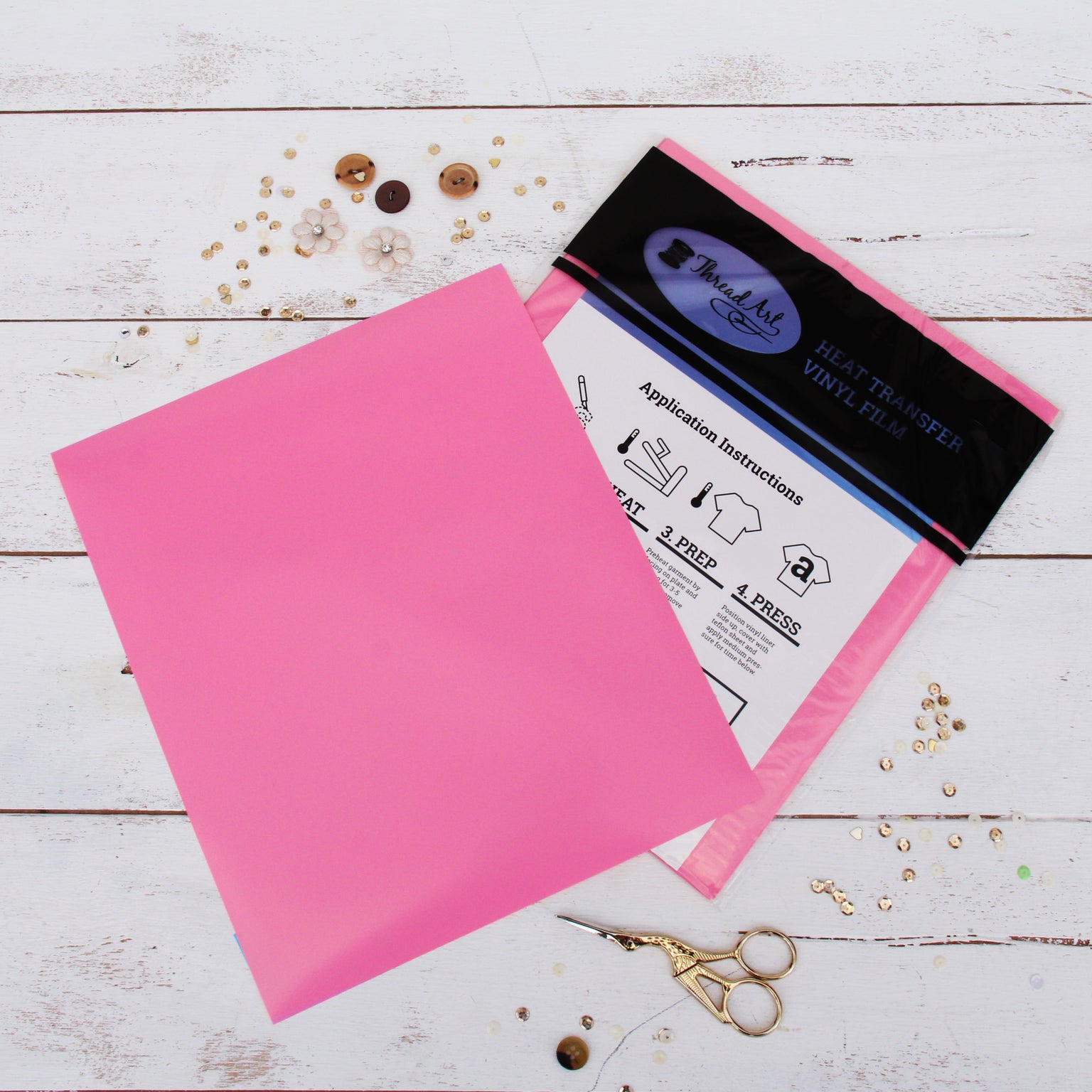 Heat Transfer Vinyl Sheet Packs - Solid and Glitter Finishes - Wide ...