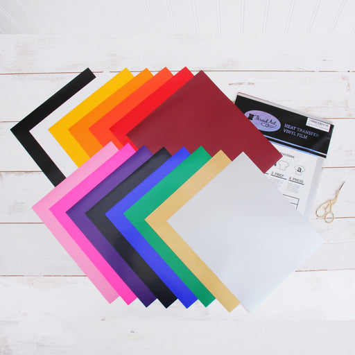Pastel Solid Color Iron On Vinyl - Heat Transfer Variety Pack