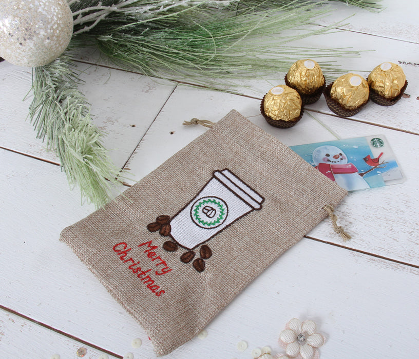 Small Burlap Gift Bag - Threadart.com