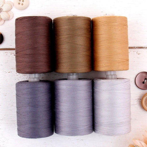 Mandala Crafts Mercerized Cotton Thread for Sewing Machine - 50 WT Cotton  Threads for Quilting Thread - 6000 Yds 5 Assorted Colors Thread Cotton Cone