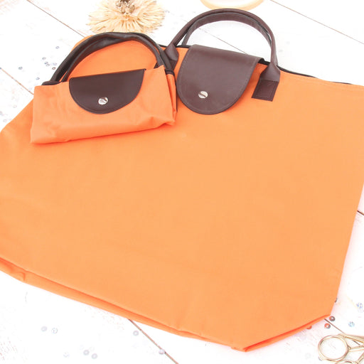 Set of 3 Foldable Shopping Bag Oxford - Orange - Threadart.com