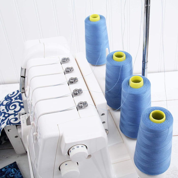 Polyester Serger Thread - Oriental Blue 241 - 2750 Yards - Threadart.com