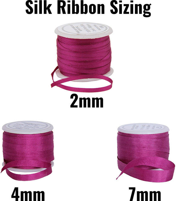 2mm Silk Ribbon -30 Spool Set -11 Yds Per Spool - Threadart.com