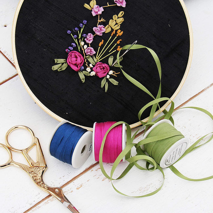 2mm Silk Ribbon -30 Spool Set -11 Yds Per Spool - Threadart.com