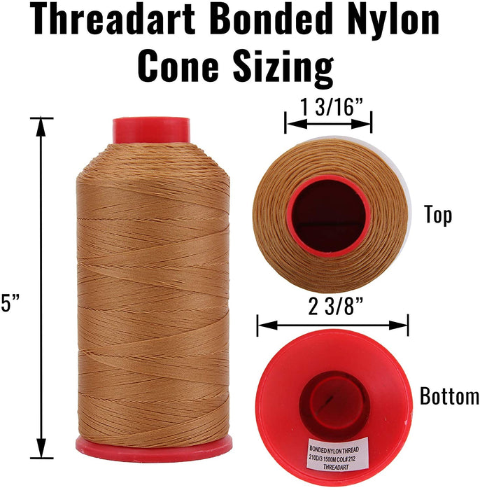 Bonded Nylon Thread - 1500 Meters - #69 - Pink Flesh Strong Upholstery —