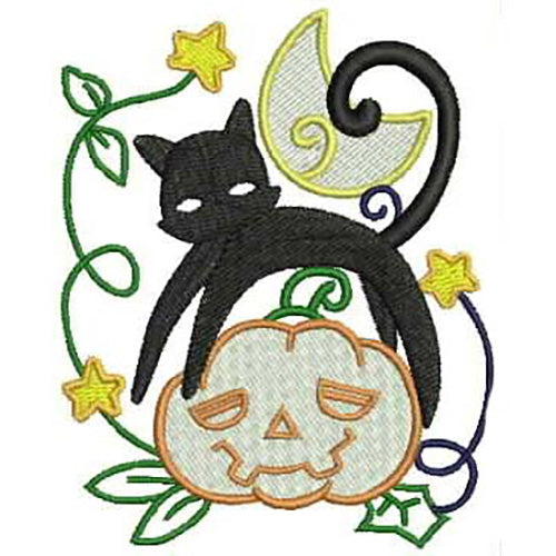 Machine Embroidery Designs - Halloween Cats (1) - Threadart.com