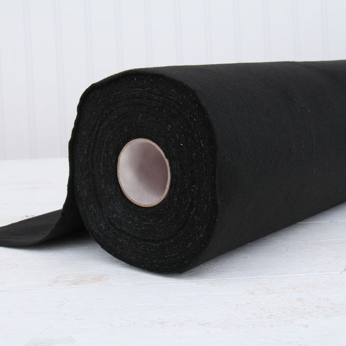 Black Felt 12 x 10 Yard Roll - Soft Premium Felt Fabric