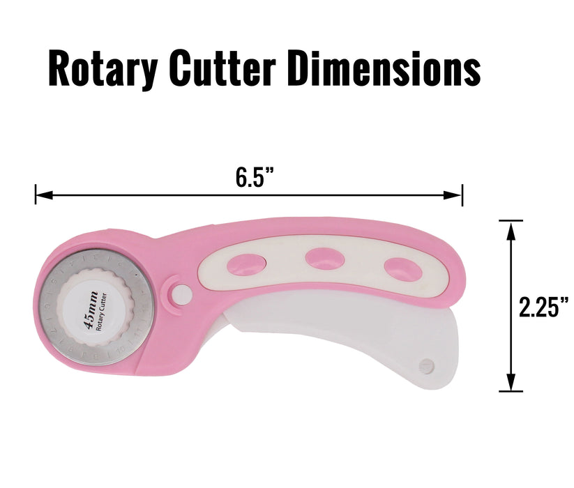 Threadart Premium Rotary Cutting Set - Ergonomic 45mm Cutter, Mat