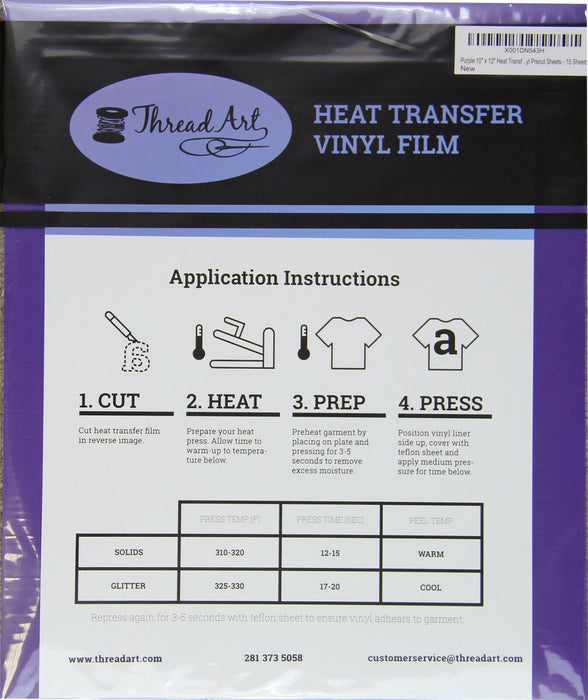 Pink Iron On Vinyl - Heat Transfer Pack of Sheets —