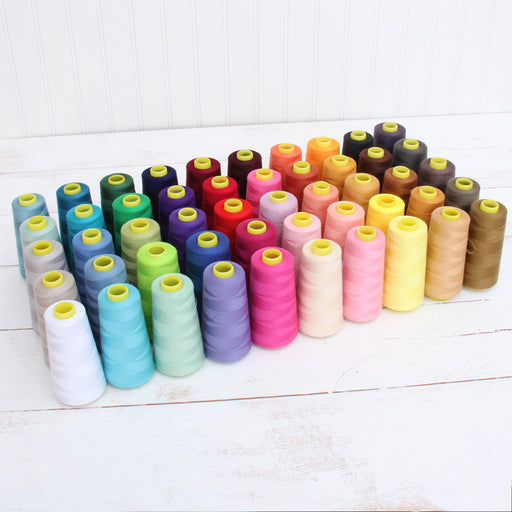 50 Cones Serger Thread Spun Polyester - 2750 yd Cones - Threadart.com