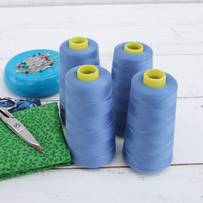 Four Cone Set of Polyester Serger Thread - Navy 234 - 2750 Yards Each - Threadart.com