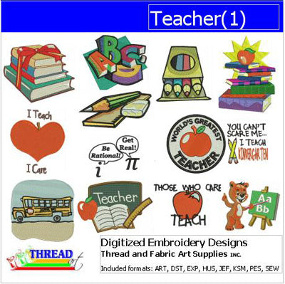 Teacher - Embroidery Files